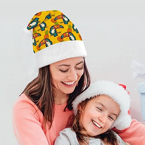 Ananas papagaj Božić šešir Santa Claus kape kratki pliš sa bijelim manžetama za muškarce žene Božić dekoracije
