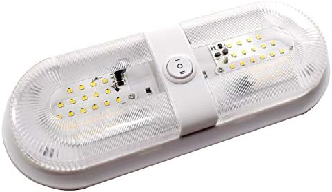 HQRP RV LED plafon dvostruka kupola 12V-24V 560 Lumen unutrašnja unutrašnja svjetla zamjena prikolica