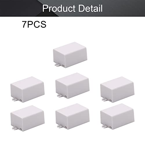 Filect 7pcs razvodna kutija ABS plastična prašina izopačena električna električna projekta kućište sa uhom bijelom