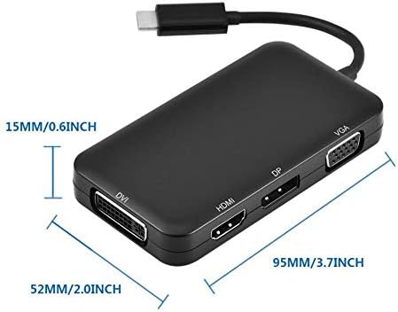 N / A 4-IN-1 USB-C 3.1 tip C do HDMI DP DVI 4K VGA višestruki pretvarač adaptera za kablove