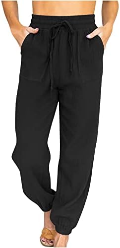 Chgbmok ženske dukseve sa visokim strukom vježbao je joggers hlače za žene bager-salonske dnak nacrtavajuće pantalone sa džepovima