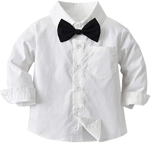 Sangtree za dječje dječake, haljina s rukavima sa bowtie + suspender hlače, 3 mjeseca - 14 godina