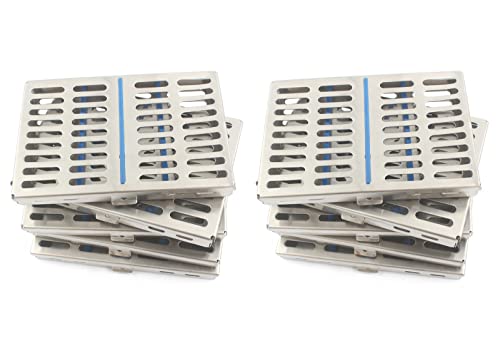 OdontoMed2011 njemački Čelični Set od 10 zubnih autoklava za sterilizaciju kaseta za kasetu za stalak