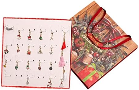 Narukvica ukrasi kalendar odbrojavanje poklon Dječiji privjesak poklon Božić Advent crveni Setovi