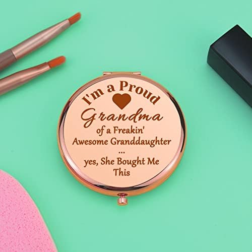 Baka pokloni od unuke unuka baka pokloni za baku kompaktno ogledalo za šminkanje za Nanu sklopivo