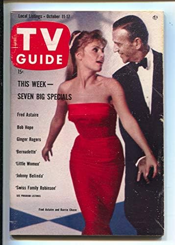 TV vodič 10 / 11 / 1958-Fred Astaire-Barrie chase cover-Illinois-bez oznake-kopija štanda za vijesti-FN
