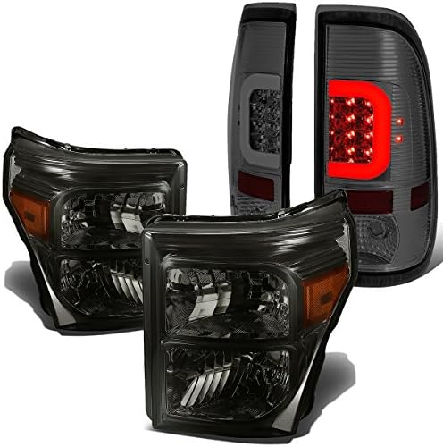 Par dimljenih kućišta Ćilibarni ugao farova+3D LED dimna sočiva zadnja svjetla kompatibilna sa Ford Super Duty