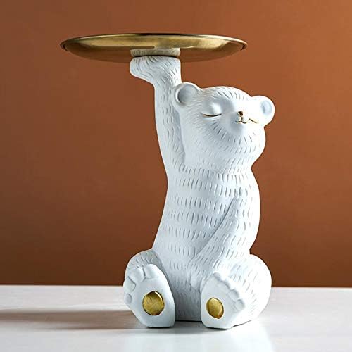 Xjzhang Creative White Bear Skladišni nosač Nordic Dekor Dnevni boravak Stolni zapet za unose