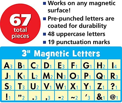 Učitelj je stvorio resurse Ševron 3 magnetno slovo, 0,10 x 3 x 3, višebojno, 67 po pakovanju