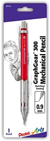 Pentel Arts GraphGear 300 mehanička olovka, tanka linija, 1-pakovanje, Crna bačva