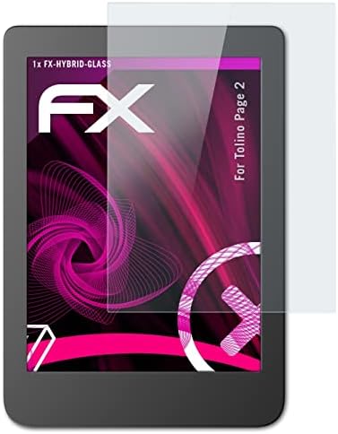 atFoliX zaštitni Film od plastičnog stakla kompatibilan sa Zaštitnikom stakla Tolino Page 2, 9h Hybrid-Glass FX zaštitni ekran od plastike