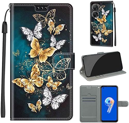 SNCLET Zenfone 9 Case Wallet PU Koža Flip Cover kartice Slotovi za kartice otporne na udarce zaštitni