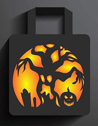 Halloween Scary Tree Stencil, 5 x 4.5 inch-Scary Halloween Tree Decorative šablone za farbanje