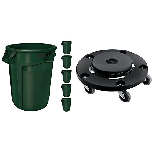 Rubnica komercijalni proizvodi Brute Cante-duali okrugli smeće / smeće, 32-galona, ​​zelena, otpadna skica za,