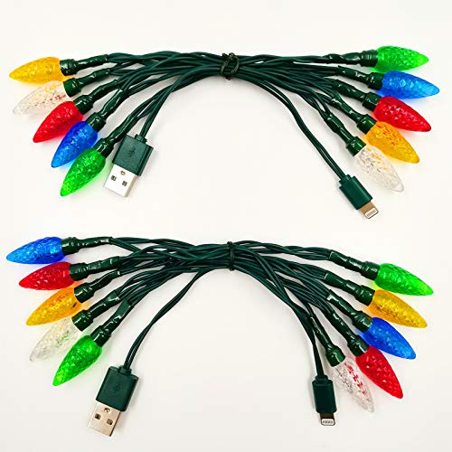 2 paket KBG LED Božić svjetla kabl za punjenje,USB punjač kabl višebojni 10led 50inch kompatibilan sa