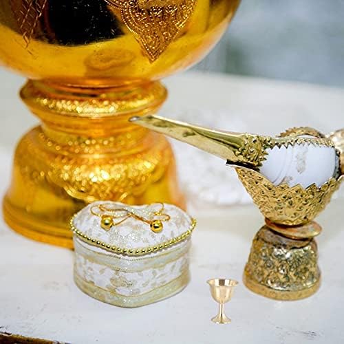 PRETYZOOM mesing dizajn budistički kralj mali žrtveni Sveti snimak klasični metalni kalež za piće za piće domaćinstvo Bog staklo piće zajedničke šalice brod nudi ponude za vjenčanje