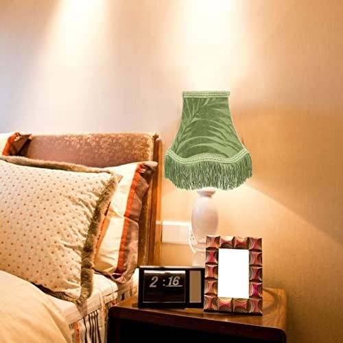 Minkissy Shabe Shade poklopac vintage tkanina lampa za hlad europska stil barel svjetiljka sa tasselom ukrasnog poklopca svjetlosnog sjenila za spavaću sobu dnevni boravak dekora maslina zelene nijanse svjetiljke