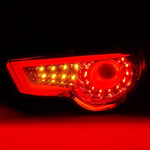 SPEC-D TUNING Red Clear Lens LED zadnja zadnja svjetla kompatibilna sa Scion FRS Subaru BRZ Toyota 86 2012- L+R par zadnje svjetlo Skupštine
