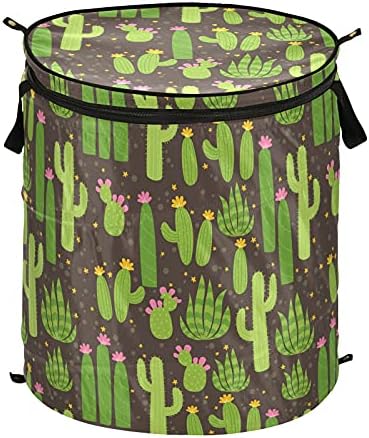Tamna kaktus Iskačuća korpa za veš sa poklopcem sklopiva korpa za odlaganje sklopiva torba za veš