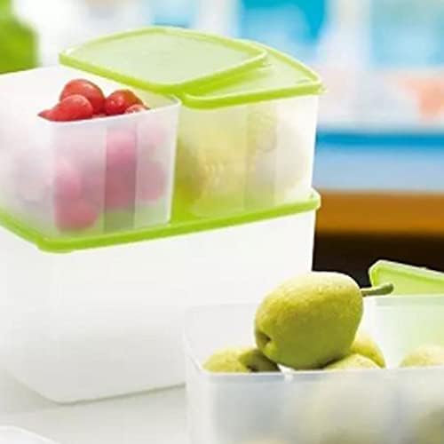 AMAYYABDH Bento kutija plastična spremište za skladištenje hrane za obitelj, 4 komada s poklopcem,