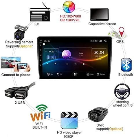ARJERS Android 10.0 auto Stereo Sat Nav, za Peugeot 307 2002-2013, GPS navigacija, 9in ekran osetljiv