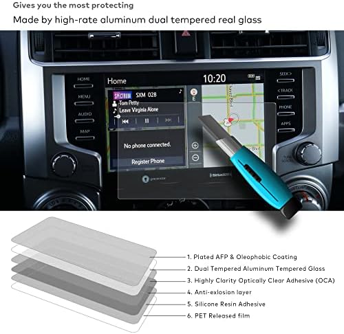 Innosure 8 inčni kaljeno staklo zaštitnik ekrana dizajniran za Toyota 4Runner Navigation 8 Touchscreen Protector Anti Fingerprint 4Runner Accessories Anti Glare