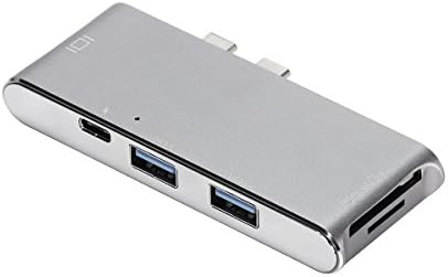 Asadall Type-C 3.1 Hub+ Adapter za više portova sa priključkom za punjenje tipa C HDMI 4K izlaz TF čitač SD kartica 2 USB 3.0 porta za Macbook 6 u 1