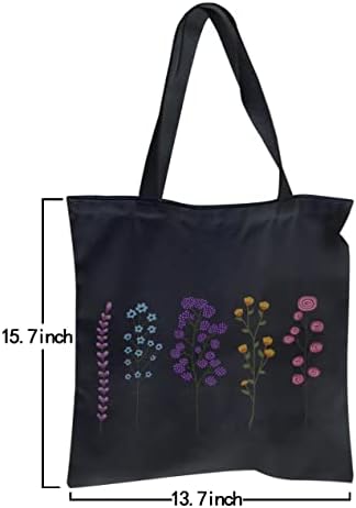 GOLDXUU Platnena torba od cvjetnih gljiva, slatka torba za žene koja kupuje Fakultet za višekratnu upotrebu