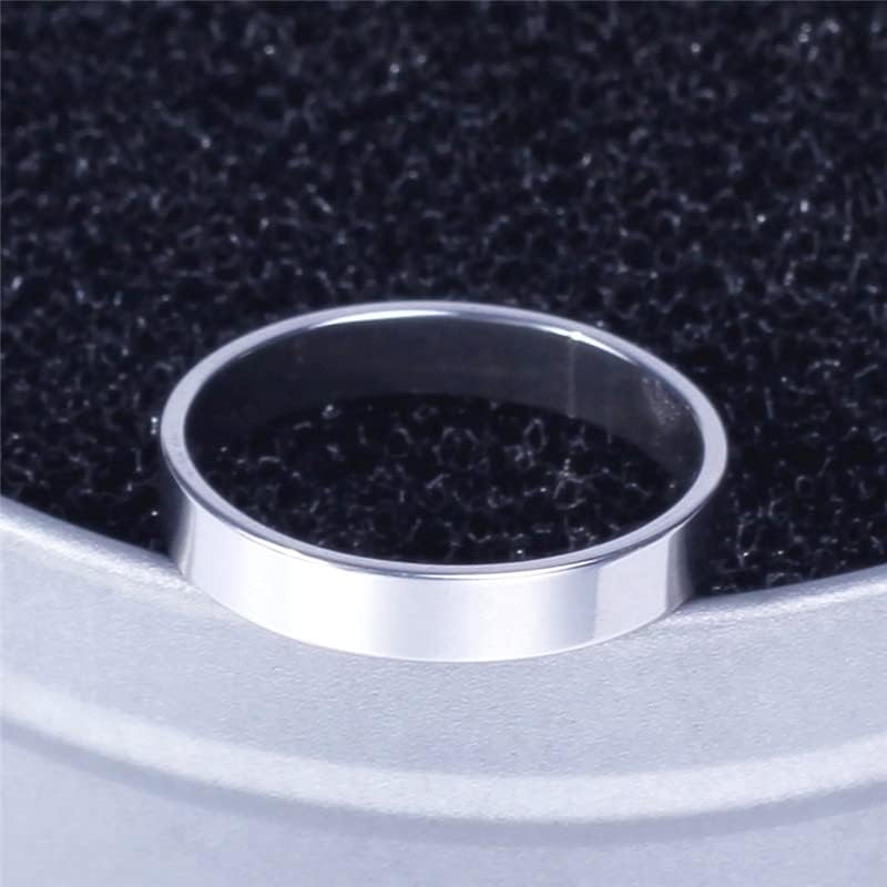 Koleso 316L 4mm prstenovi Tiny Band Ring za muškarce i žene modni srebrni rep prsten-80263