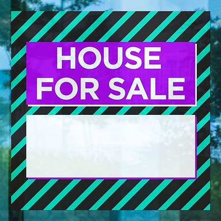 CGsignLab | Kuća na prodaju -modern blok prozor Cling | 24 x24
