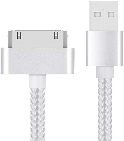 EVERMARKET 3 Feet Replacement High Speed USB 2.0 najlon pleteni kabl za sinhronizaciju i punjenje punjača za Apple iPhone 4, 4S, 3G, 3GS, 2G, iPad 1/2/3 iPod Touch, iPod Nano-Silver