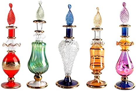 Egipatska parfemska boca sa kolekcijom 10 genie ukrasnih boca veličine u 2 inča i 4 inča 5 komada svake veličine