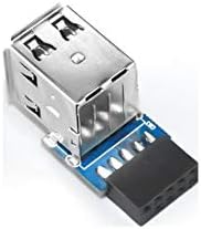 JMT USB 2.0 zaglavlje matične ploče 9pin matična ploča do 2 porta USB2.0 Dual USB A 9-polni ženski adapter Converter PCB ploče Extender Priključci