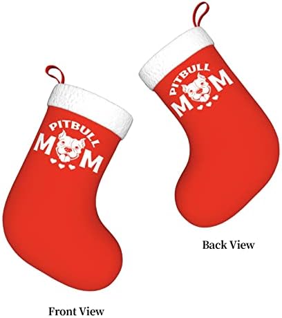 Yoigng pitbull mama božićne čarape Xmas Čarape Klasični odmor za uređenje kamina viseće čarapa
