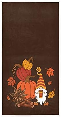 Fall bundeve Gnome Mekani ručnici 30x15, ukrasna jesen lišće začina prstiju kuhinjski ručnik za ručnike za