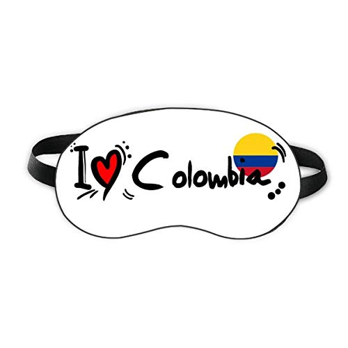 Volim kolumbijsku riječ zastava ljubavi heart ilustracija za spavanje štitnika za oči meka noć