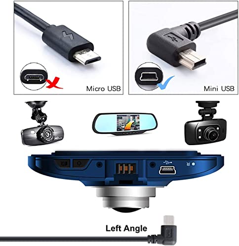 Galphi Mini USB kabel za punjenje za Q2 Dash Cam, USB 2.0 A-musko za mini-B Auto vozila Adapter za punjač Adapter za adapter za crticu CAM redova retrovizovana kamera