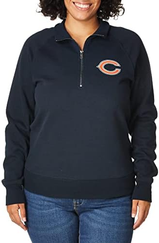 OTS NFL Chicago nosi ženski pulover od flisa 1/4-Zip folija