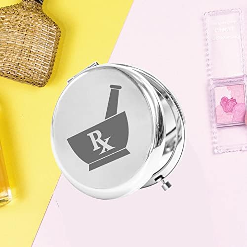 KEYCHIN Rx Farmaceutsko džepno ogledalo Apoteka Tech Appreciation pokloni kompaktno ogledalo za šminkanje za diplomiranje farmaceuta