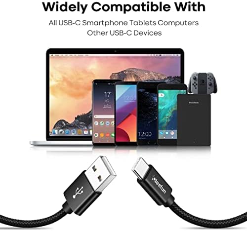 Cleefun Long USB C kabl, [26ft / 8m] USB A 2,0 za tip C kabel najlonski pleteni pleteni kabel kompatibilan sa PS5 kontrolerom, prekidačem, Samsung Galaxy Note, Moto, i više USB-C punjač tablet kamere