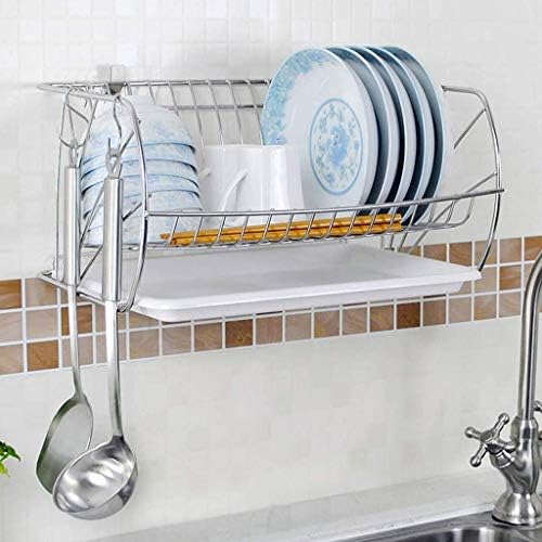 Dmunis sudoperi, zidni nosač za kuhinjske posude, jednoslojni regal za odvod, stalak za skladištenje, srebro
