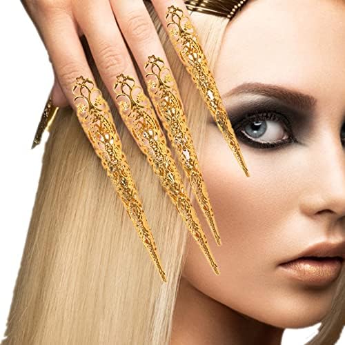 Nail Dance finger Decoration Tip Queen Ancient Protectors Fingertip Finger Rings Costume Nail Rings