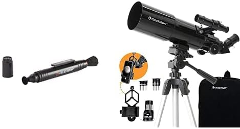 CELESTRON - 80 mm turistički opseg - prijenosni refraktor teleskop - Bonus Astronomijski softverski paket - Digiscoping adapter za pametni telefon i lenspen - alat za čišćenje optike, crna