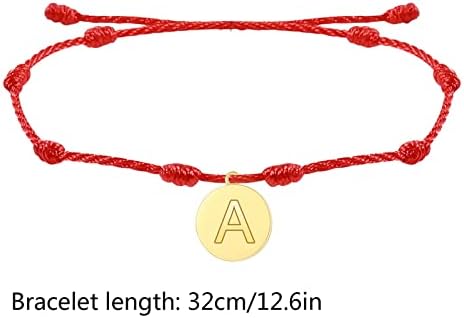 Personalizirano 26 Početna narukvica Sretna crvena naruktura na narukvice od sedam čvorova Woven