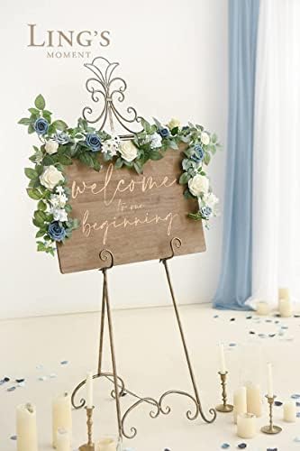 Lingin trenutak Vjenčani dekor za vjenčanje, Arch cvjetni vijenac za dekor pozadine, cvjetni swags za slatkim
