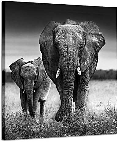 ARTISTIC PATH Elephant Pictures Art zidni dekor: Fotografska Umjetnost ljubav Elephant Mama i Baby Print