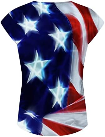 Ženska američka zastava Patriots Tshirt V vrat opušteni kroj vrhovi ležerni kratki rukavi Grafiti američka zastava grafički majice