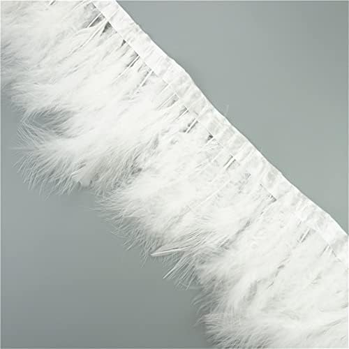 2meters / Lot prirodni Marabou pero trimovi Fringe Turska perje na traci za zanate Ribbon vjenčanje dekoracija perja Bijelo