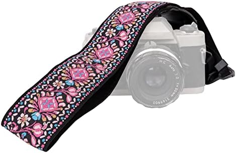 Art Tribute Pink tkani traka kamera za sve DSLR i SLR kamera, vezeni elegantan univerzalni vrat & naramenica, BOHO uzorak. Najbolji poklon za fotografe