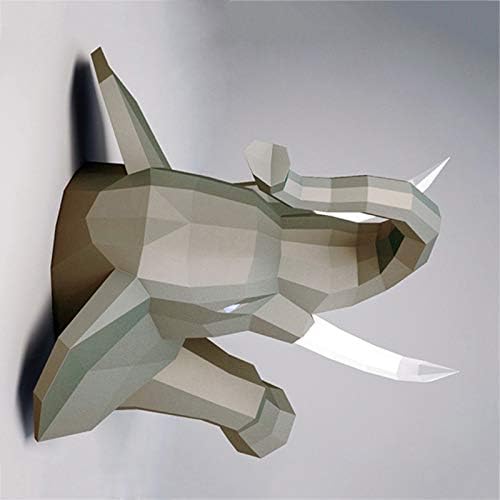 WLL-DP ELEPHANT LIKT papir trofej DIY Papercraft Zidni ukras 3D Model za životinje Model Priručnik